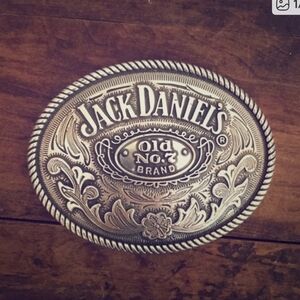 Jack Daniels Silver Oval Belt Buckle